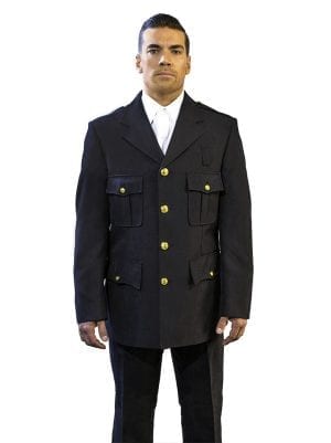 210PY - Single Breasted Coat with Top Patch Pockets and Bottom Flaps - 100% Polyester